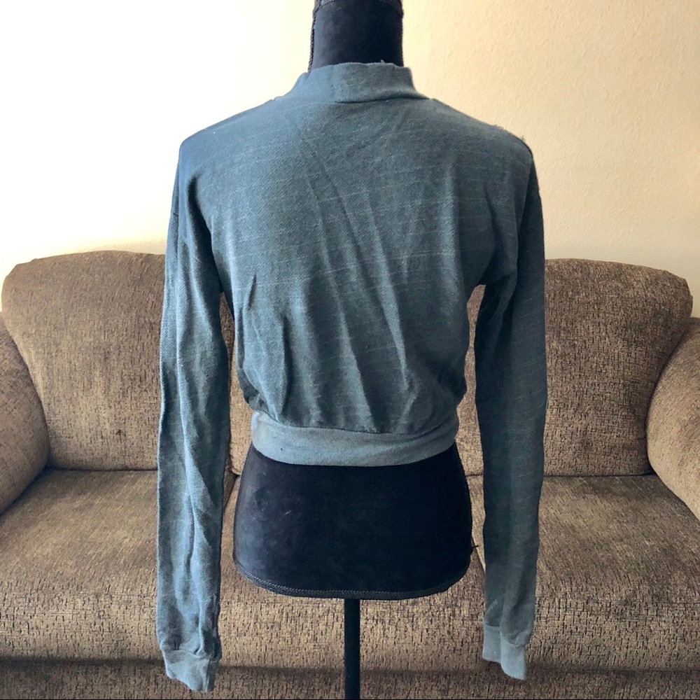 ❗️Last One❗️Charcoal Distressed Sweatshirt NWOT - Picture 5 of 8